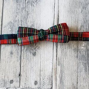 Youth Plaid Bow Tie